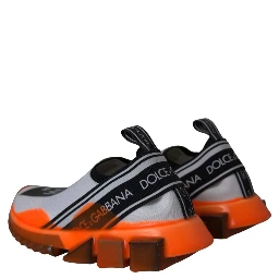 Black White Orange Slip On Sorrento Sneakers Shoes