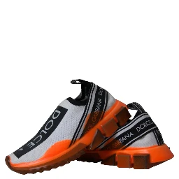 Black White Orange Slip On Sorrento Sneakers Shoes