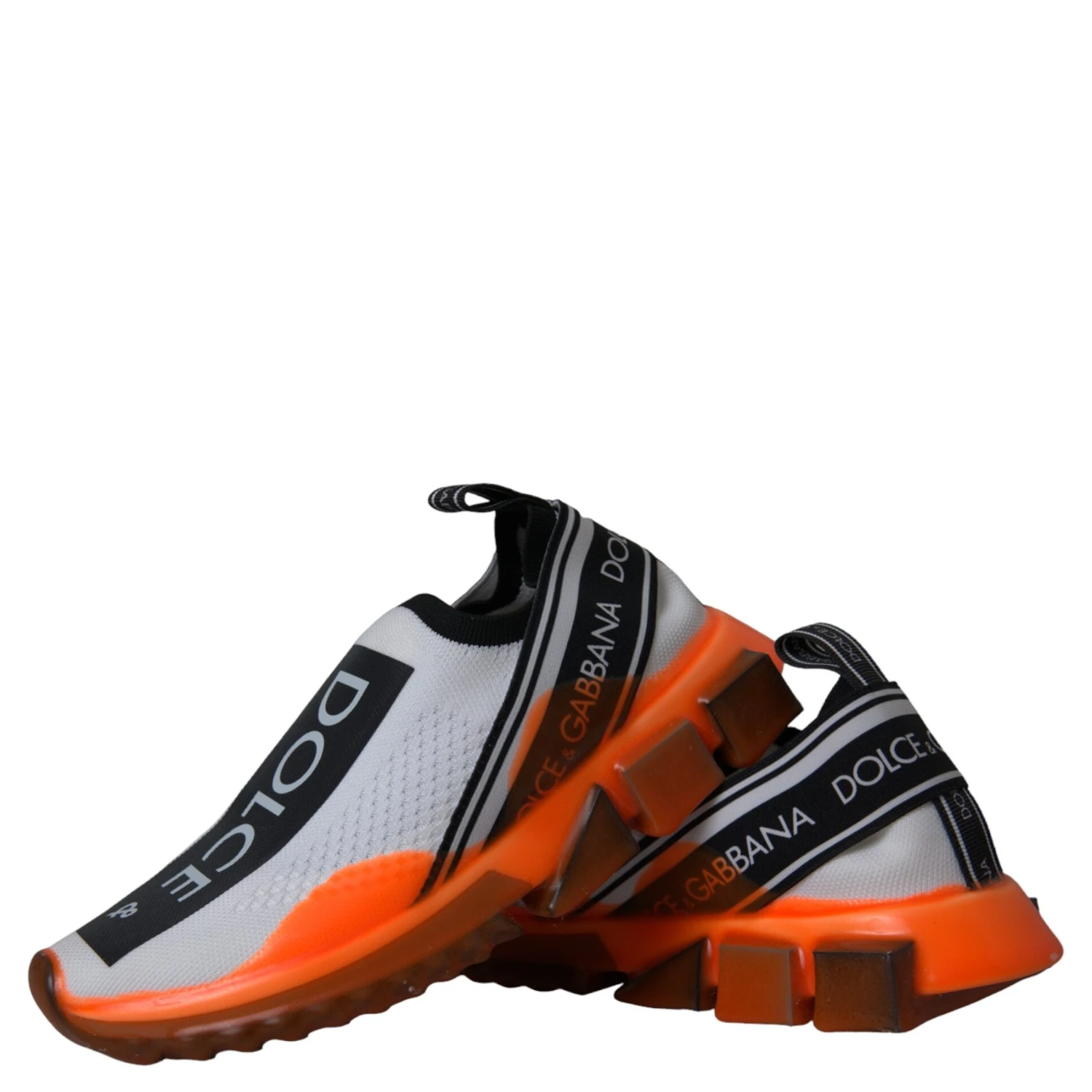 Black White Orange Slip On Sorrento Sneakers Shoes