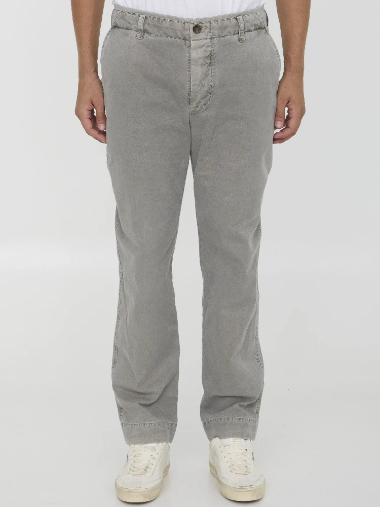 Rigid canvas pants
