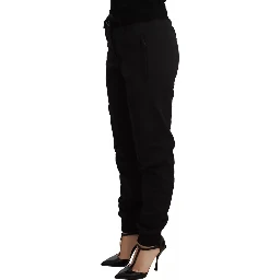 Black Jogger Women Polyester Pants