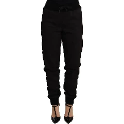 Black Jogger Women Polyester Pants