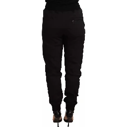 Black Jogger Women Polyester Pants
