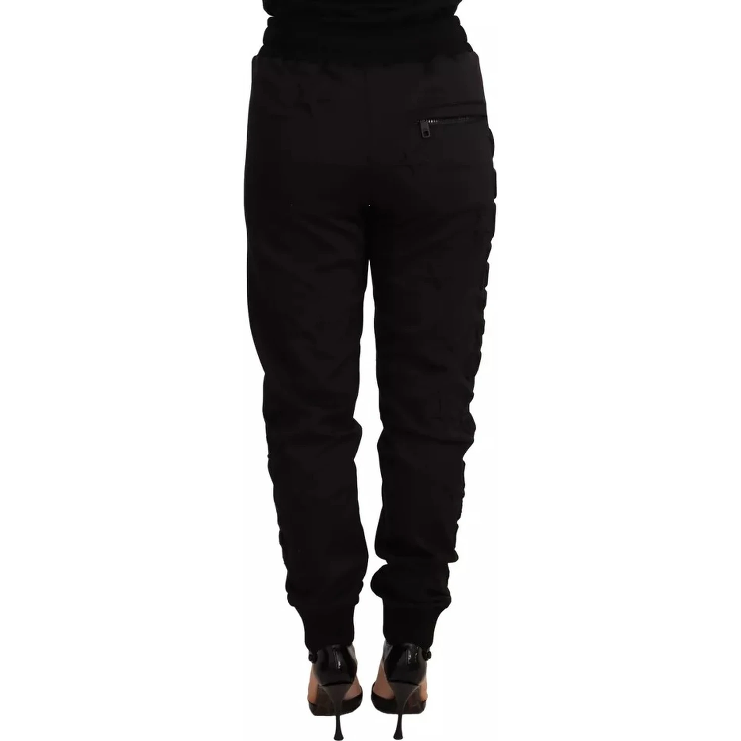 Black Jogger Women Polyester Pants