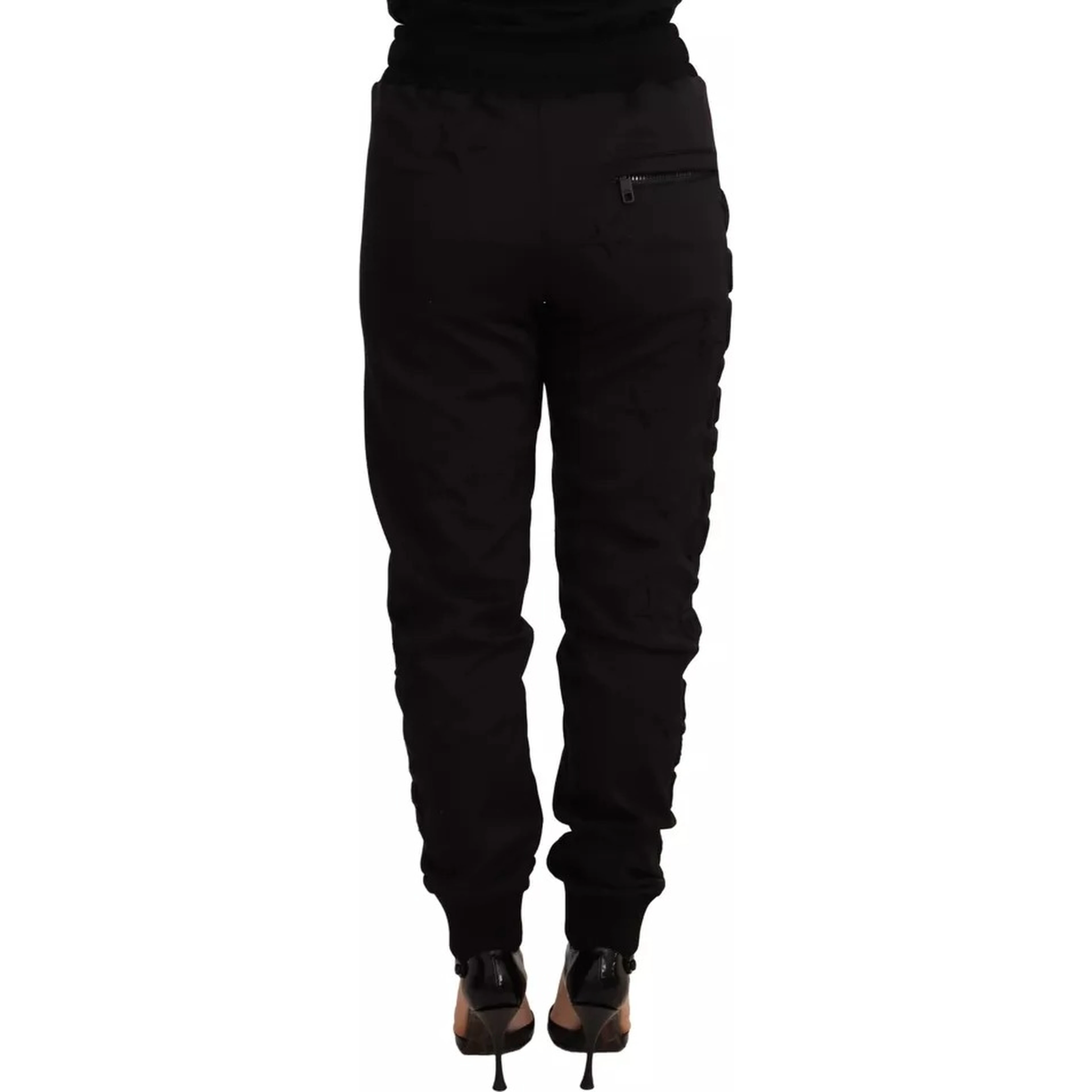 Black Jogger Women Polyester Pants