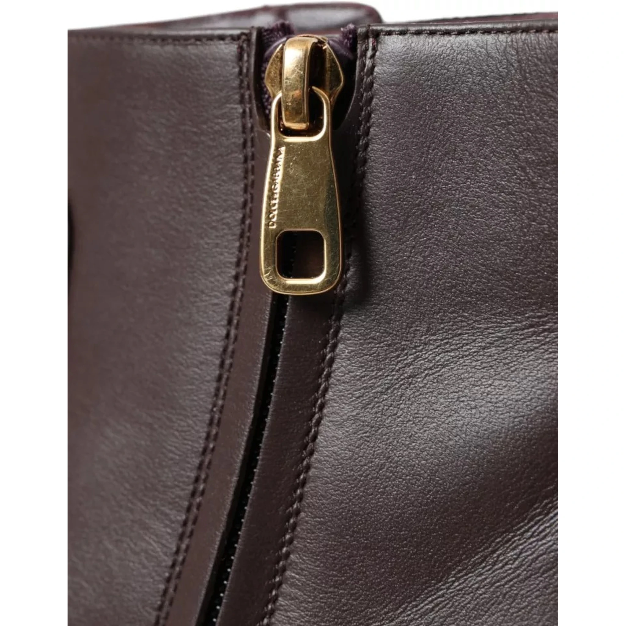 Brown Leather AMORE Flats Ankle Boots Shoes