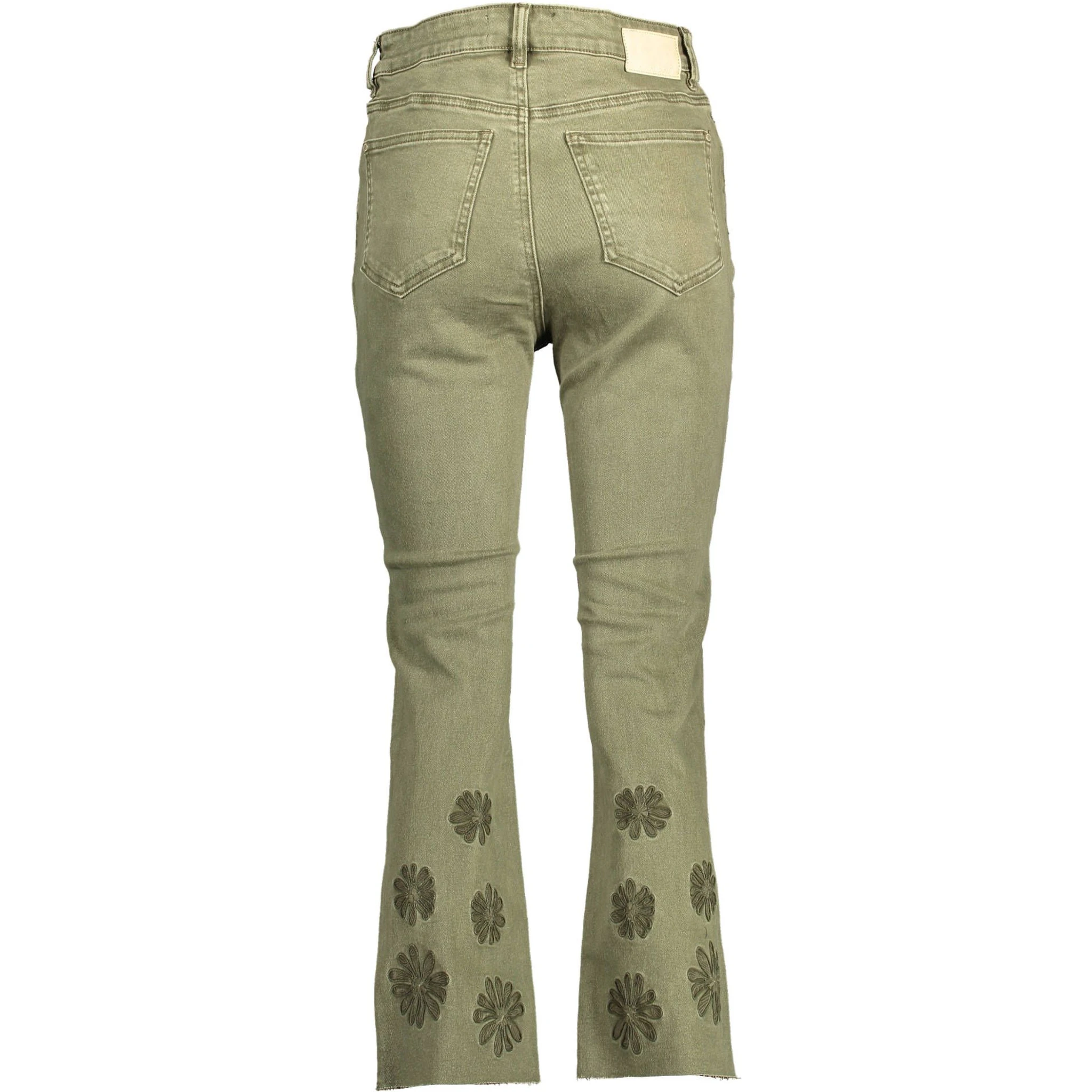 Green Cotton Jeans & Pants
