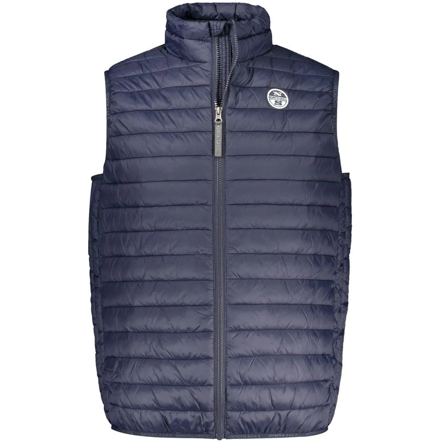 Blue Polyamide Sleveless Jacket