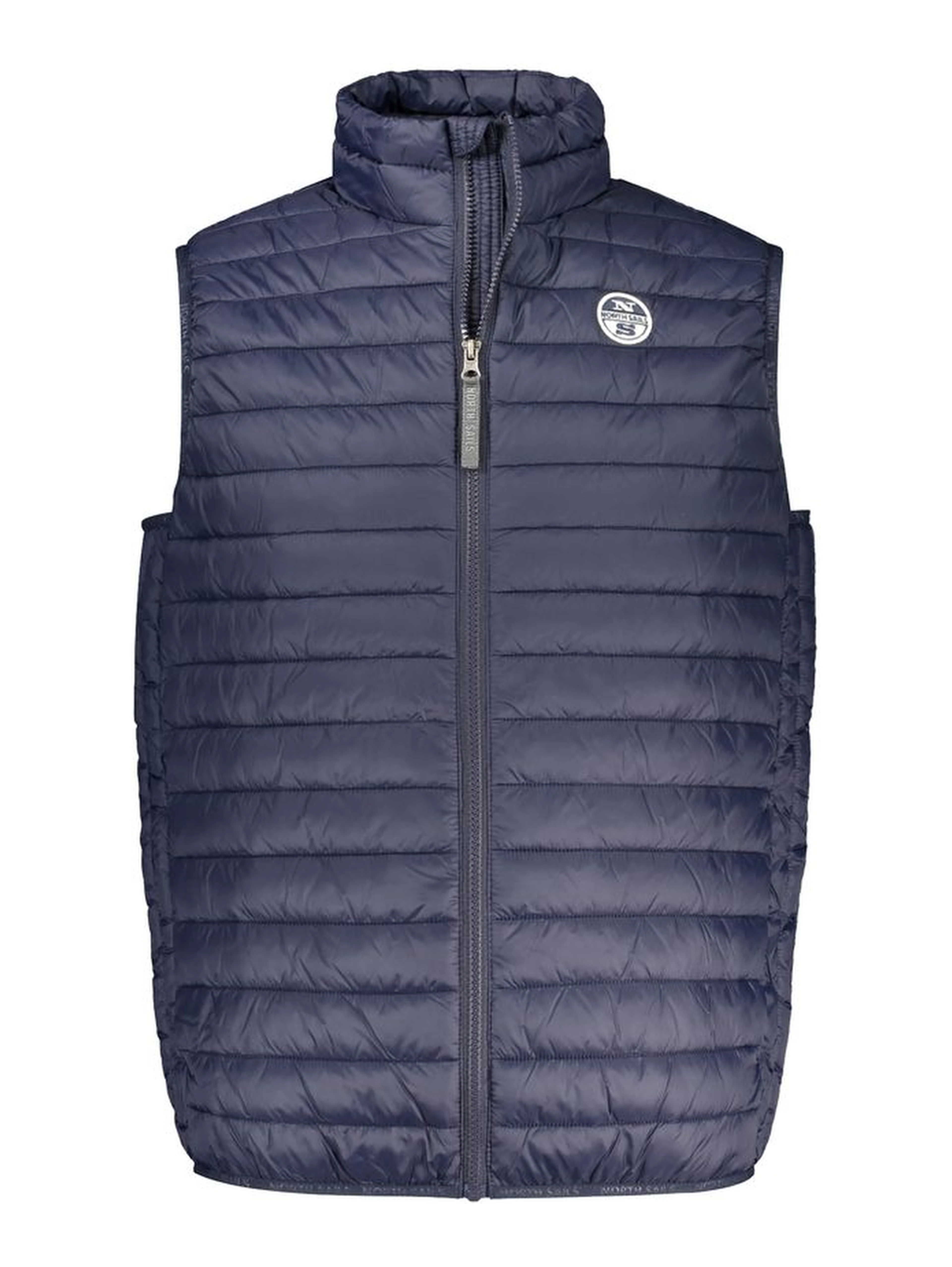 Blue Polyamide Sleveless Jacket