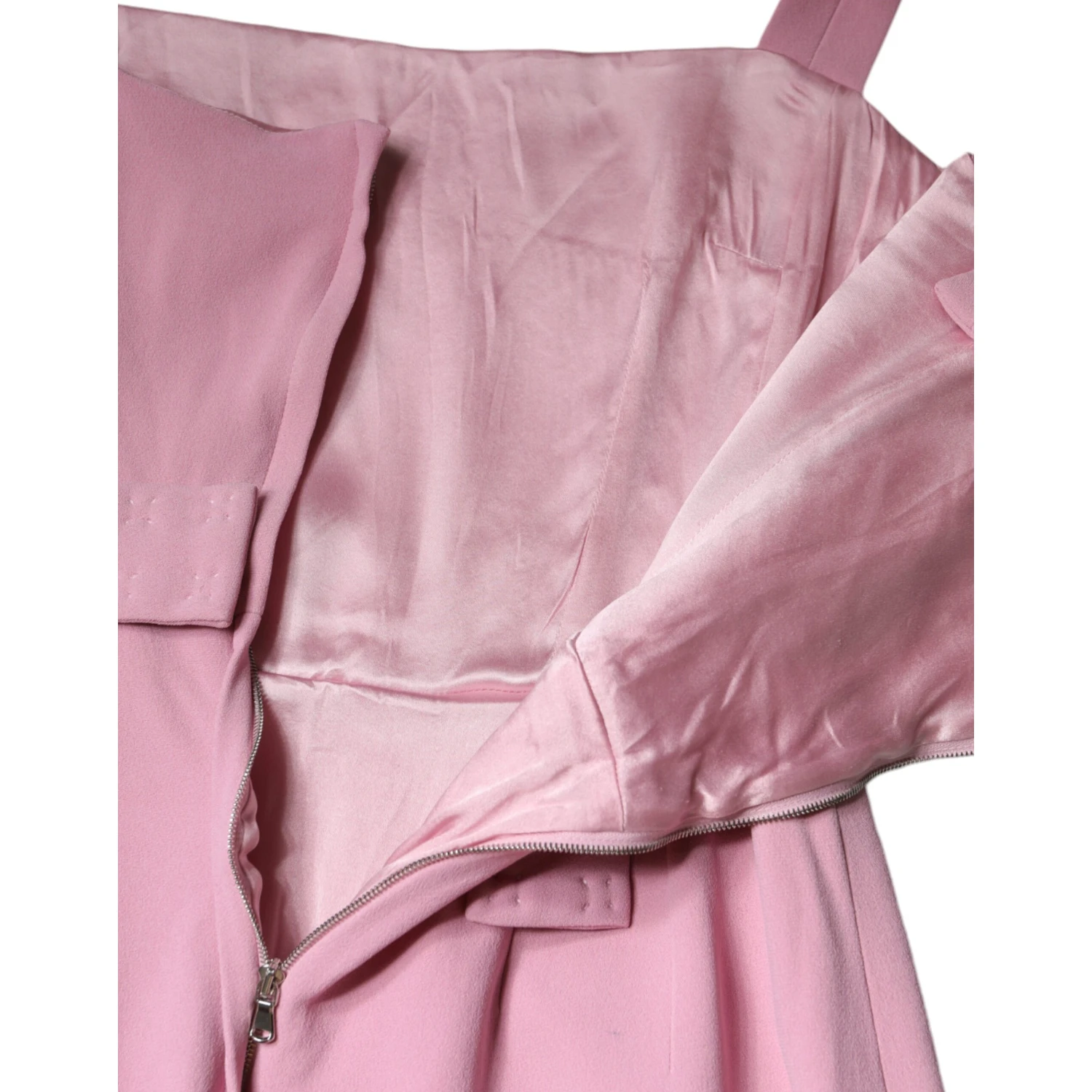 Pink A-line Flare Viscose Sleeveless Dress