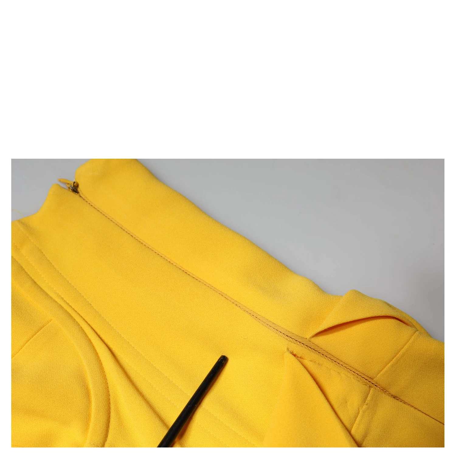 Yellow One Shoulder Side Slit Midi Dress