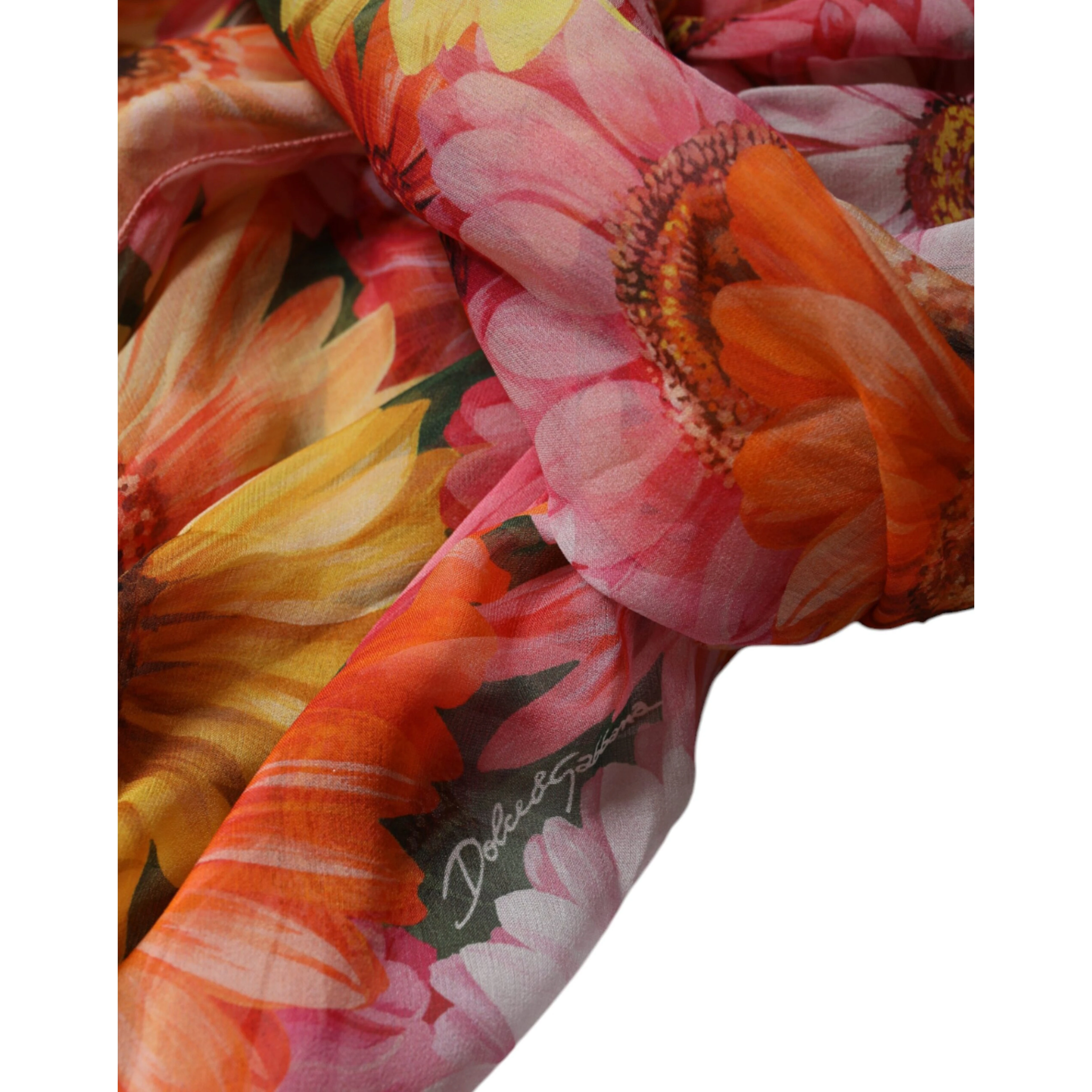 Multicolor Floral Sleeveless V-neck Midi Dress