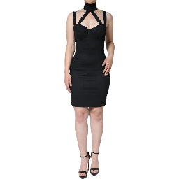Black Cut Out Sleeveless Bodycon Mini Dress