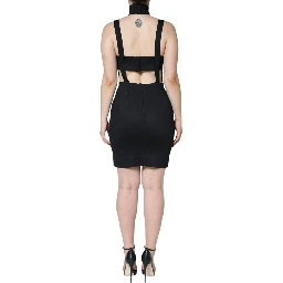 Black Cut Out Sleeveless Bodycon Mini Dress