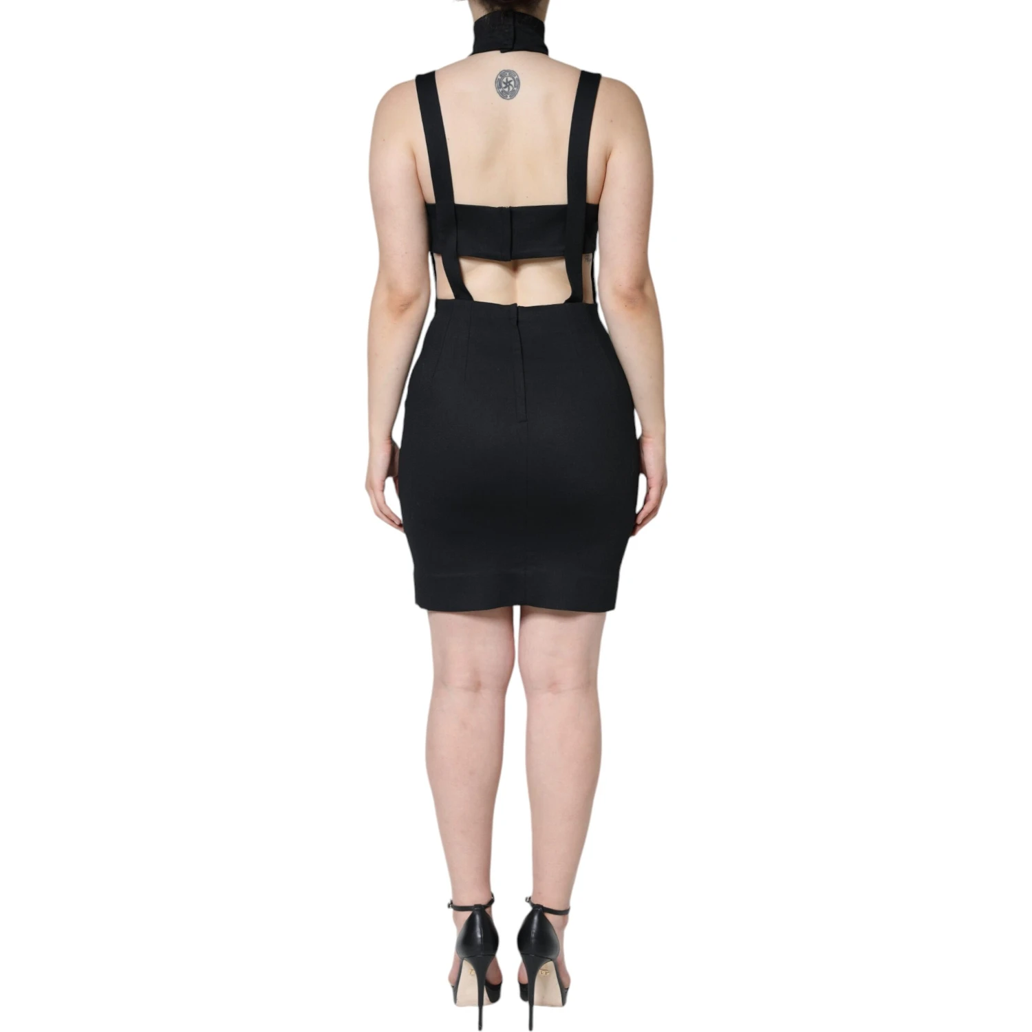 Black Cut Out Sleeveless Bodycon Mini Dress