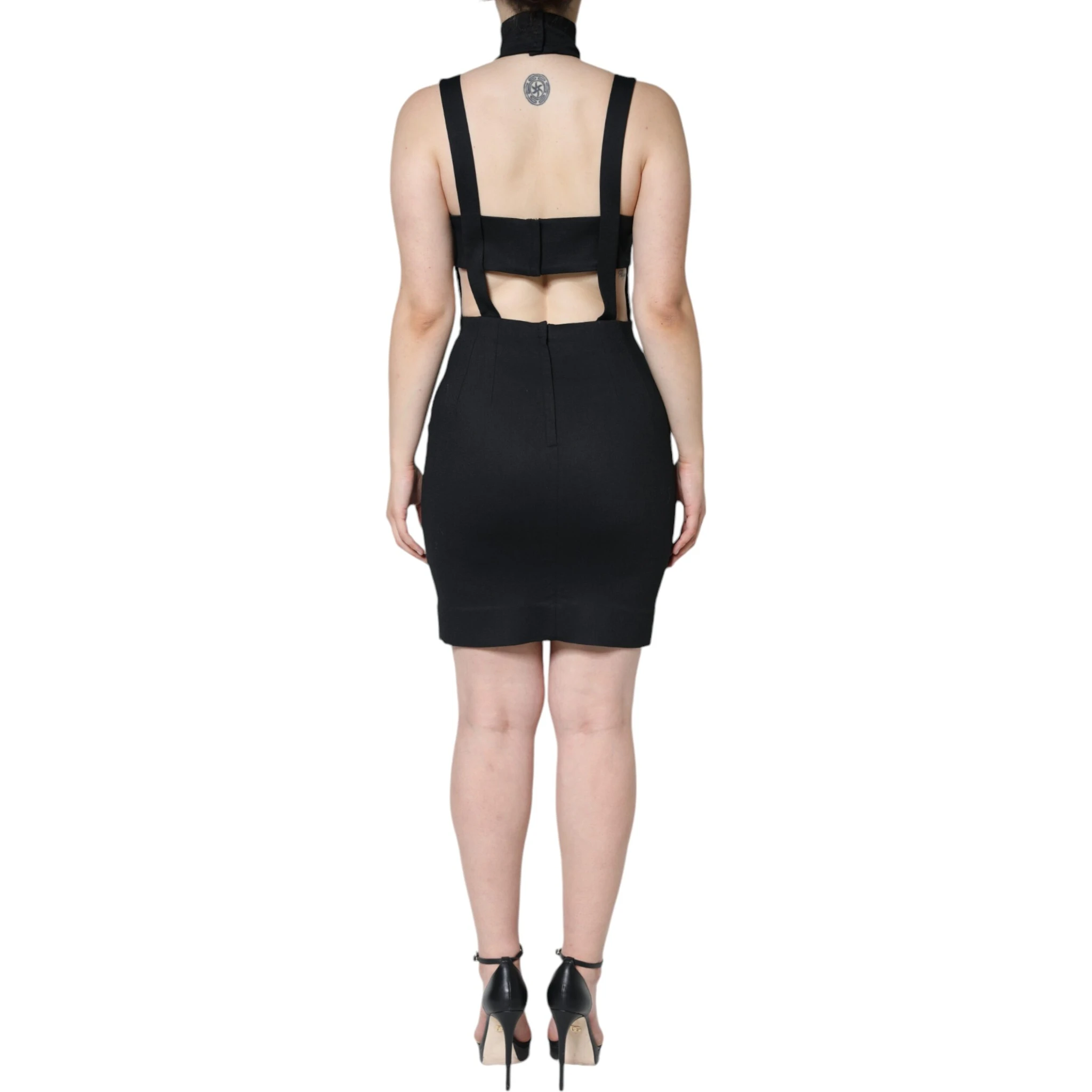 Black Cut Out Sleeveless Bodycon Mini Dress