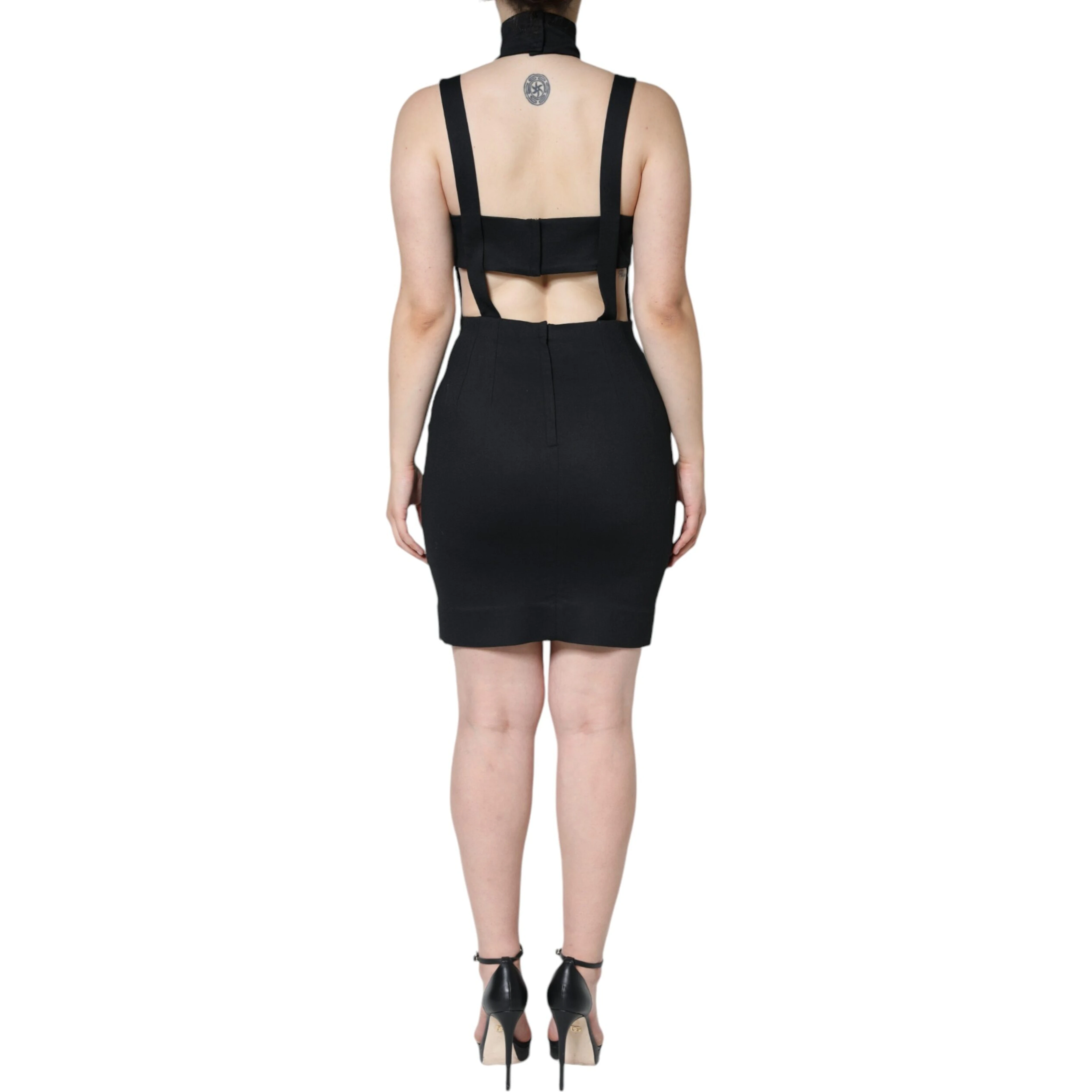 Black Cut Out Sleeveless Bodycon Mini Dress