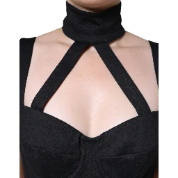 Black Cut Out Sleeveless Bodycon Mini Dress