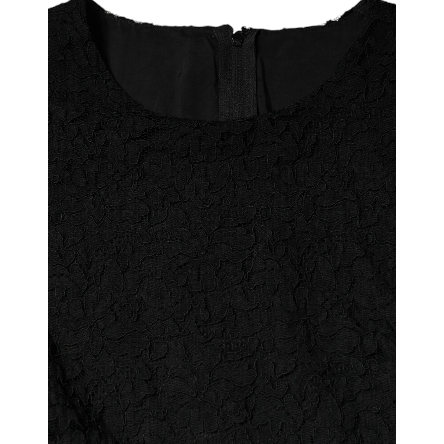 Black Cotton Sheath Knee Length Dress