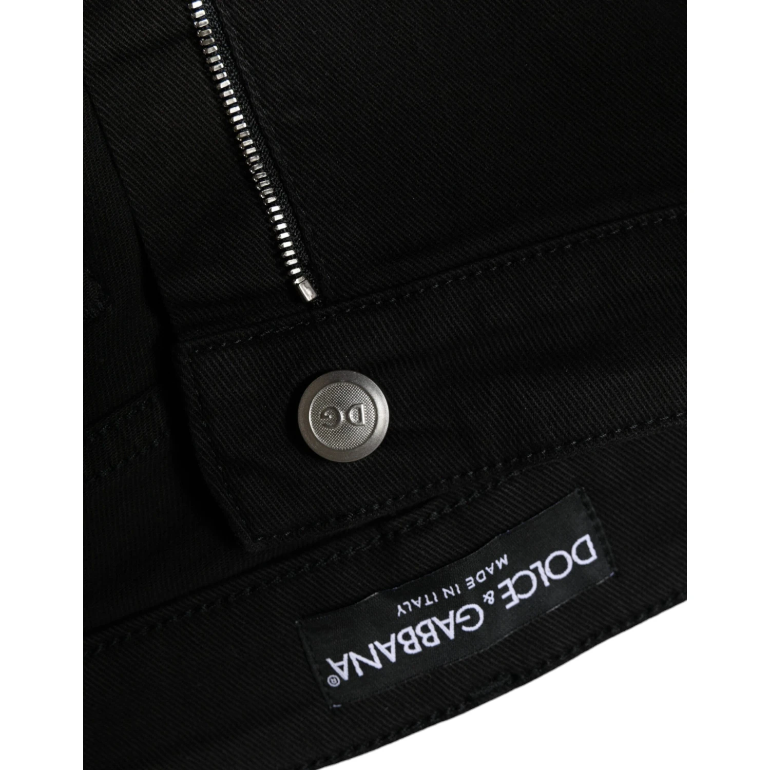 Black Cotton Stretch Skinny Denim Jeans