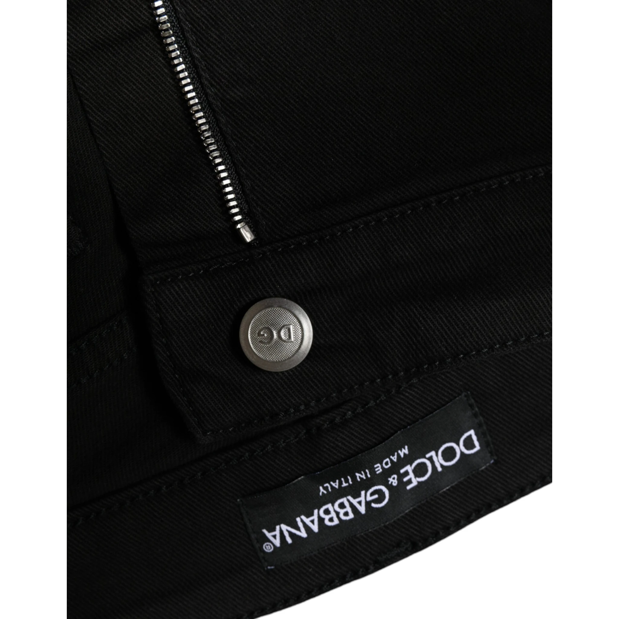 Black Cotton Stretch Skinny Denim Jeans