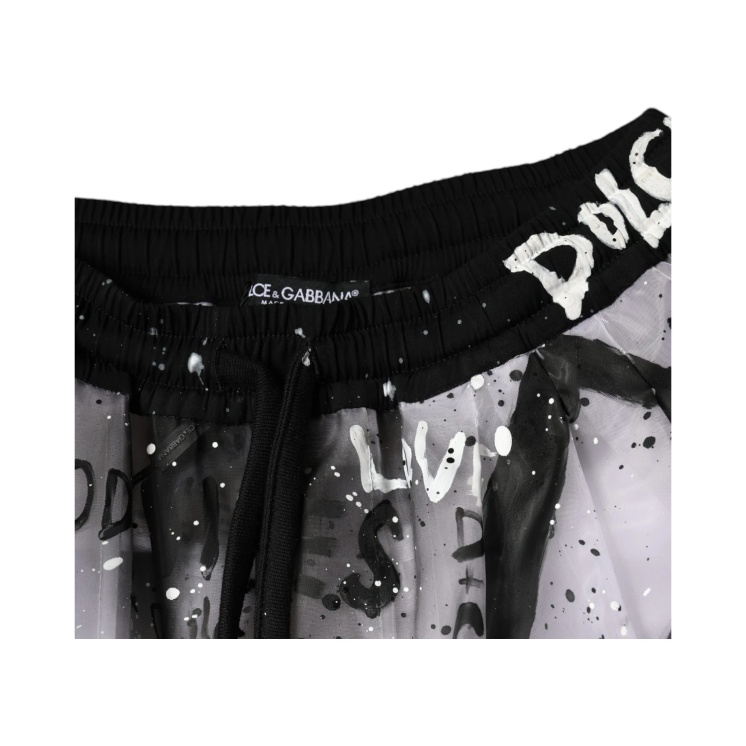 White See Through Logo Cropped Cargo Pants