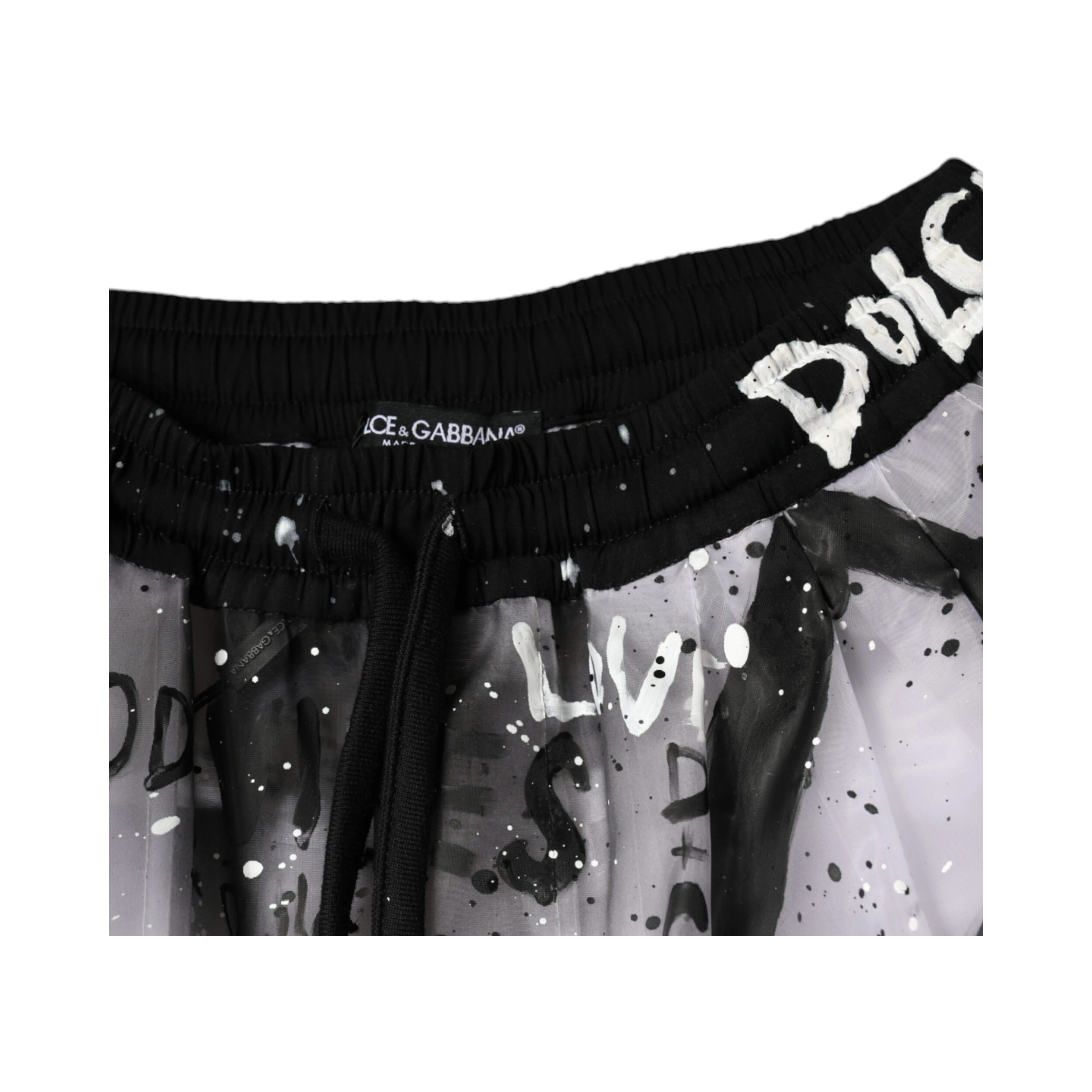 White See Through Logo Cropped Cargo Pants