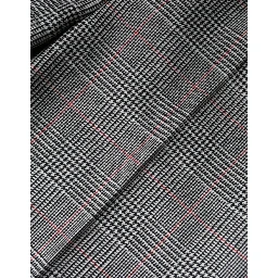 Gray Plaid Wool Mid Waist Women Tapered Pants