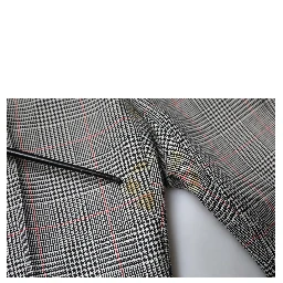Gray Plaid Wool Mid Waist Women Tapered Pants