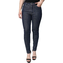 Dark Blue QUEEN Cotton Skinny Denim Jeans