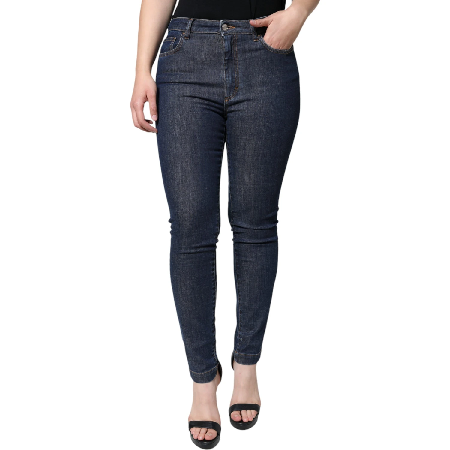Dark Blue QUEEN Cotton Skinny Denim Jeans