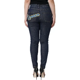 Dark Blue QUEEN Cotton Skinny Denim Jeans