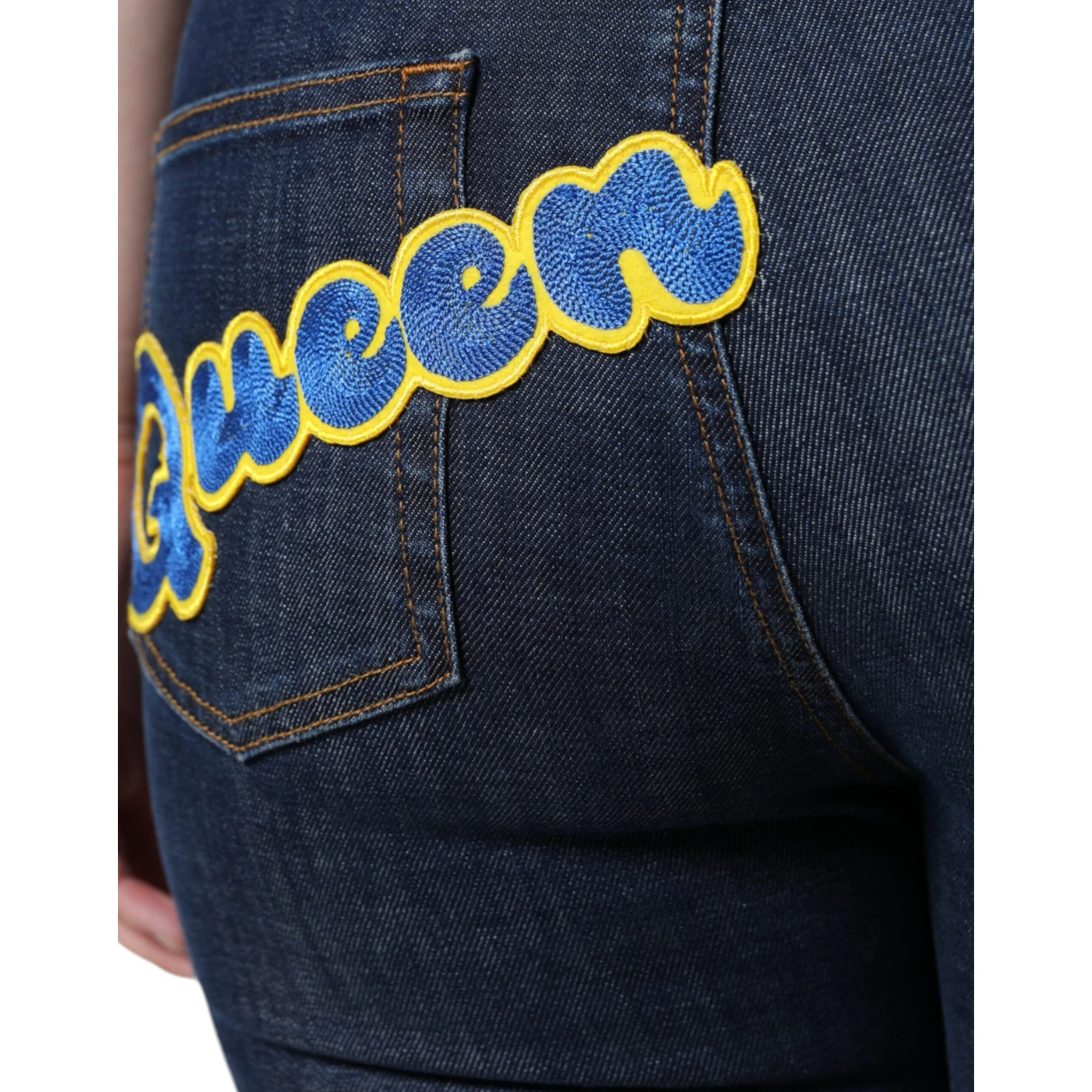 Dark Blue QUEEN Cotton Skinny Denim Jeans