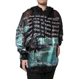 Multicolor Print Hooded Sweatshirt Sweater