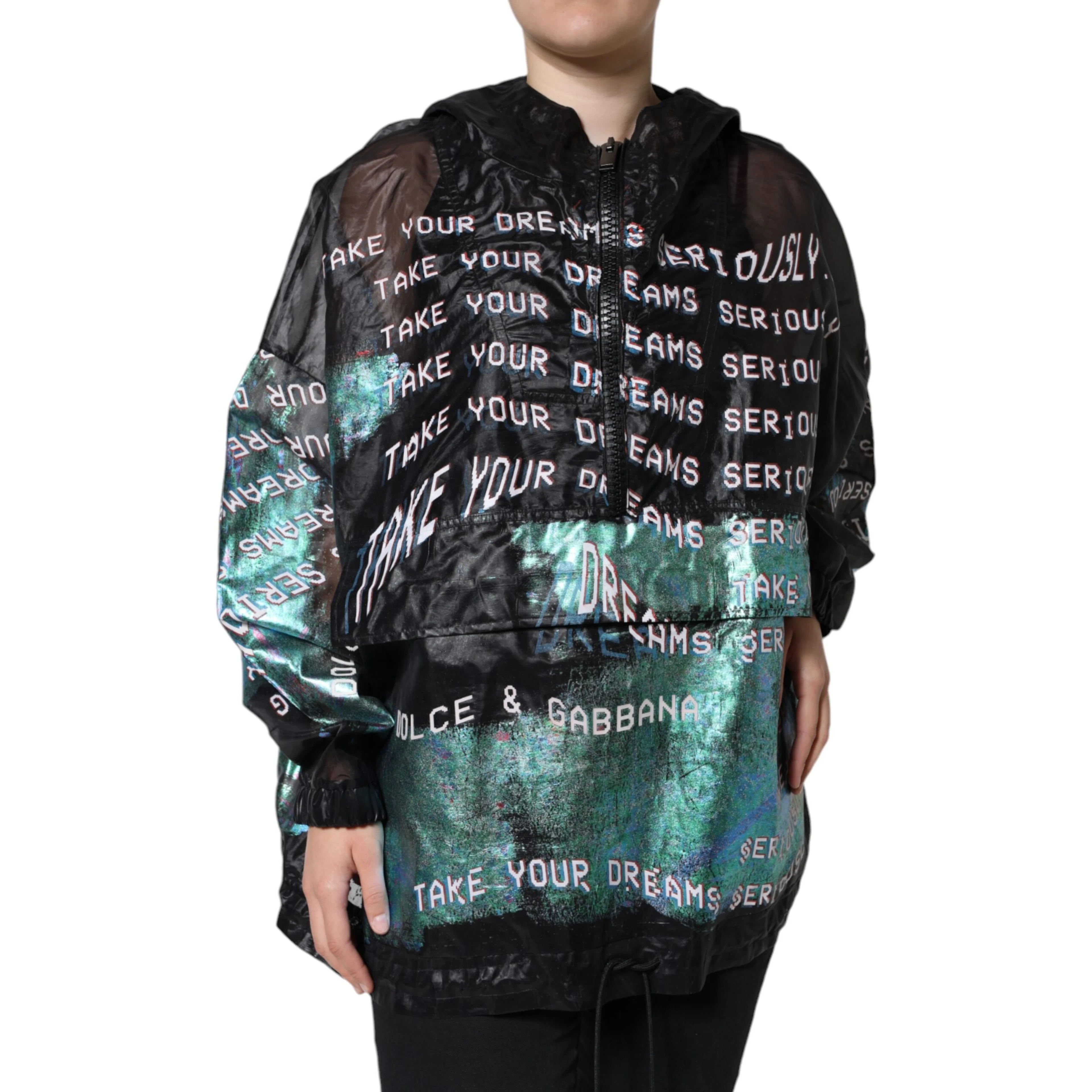 Multicolor Print Hooded Sweatshirt Sweater