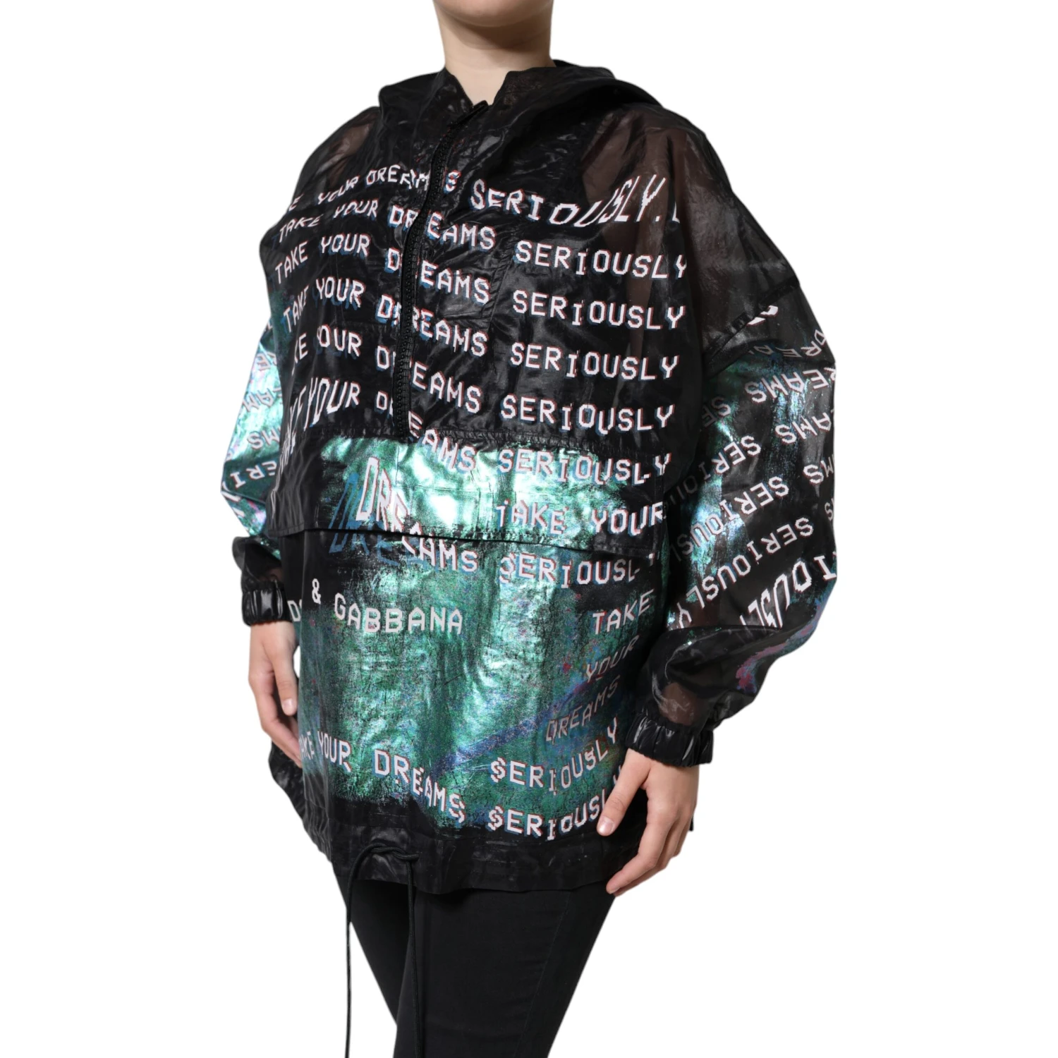 Multicolor Print Hooded Sweatshirt Sweater
