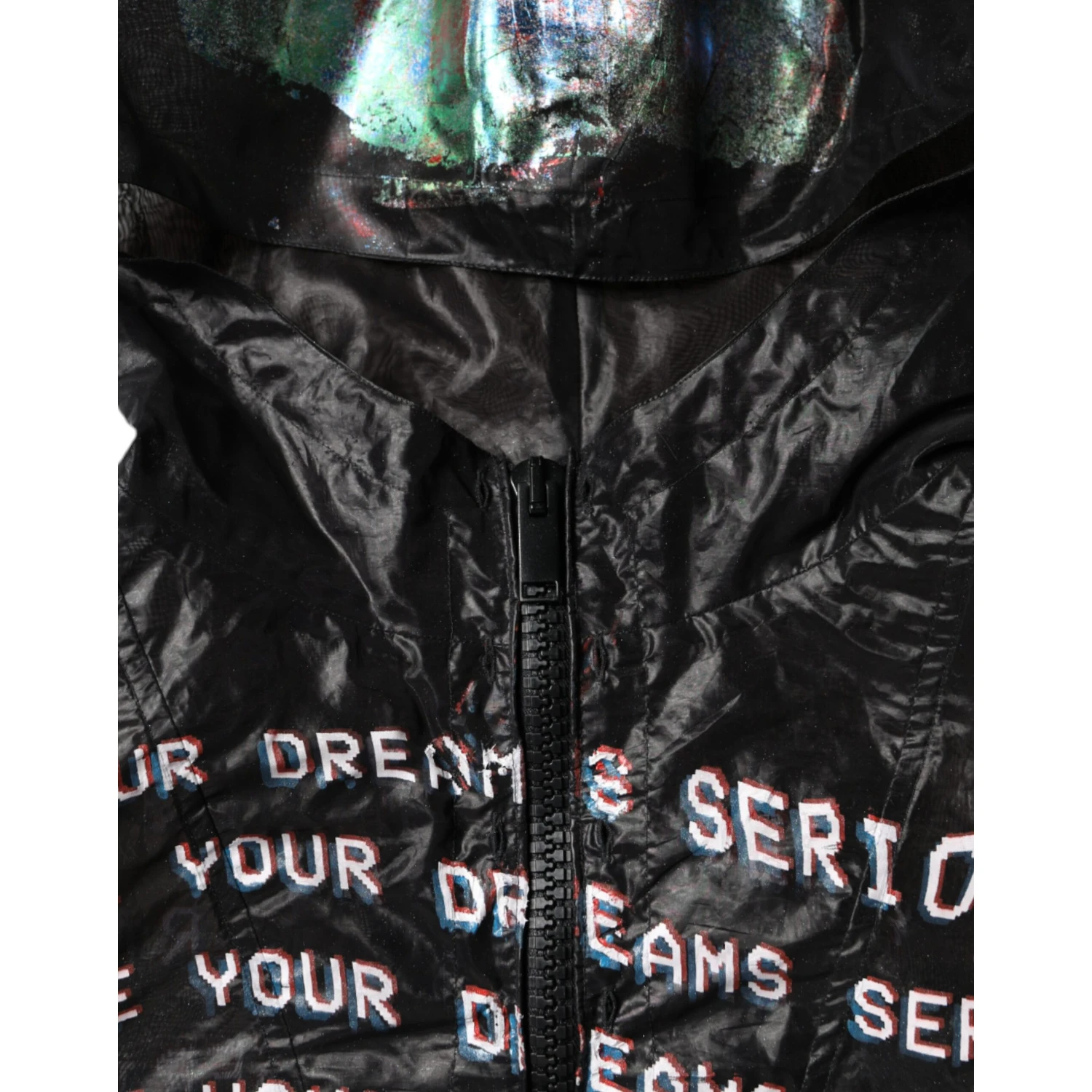 Multicolor Print Hooded Sweatshirt Sweater