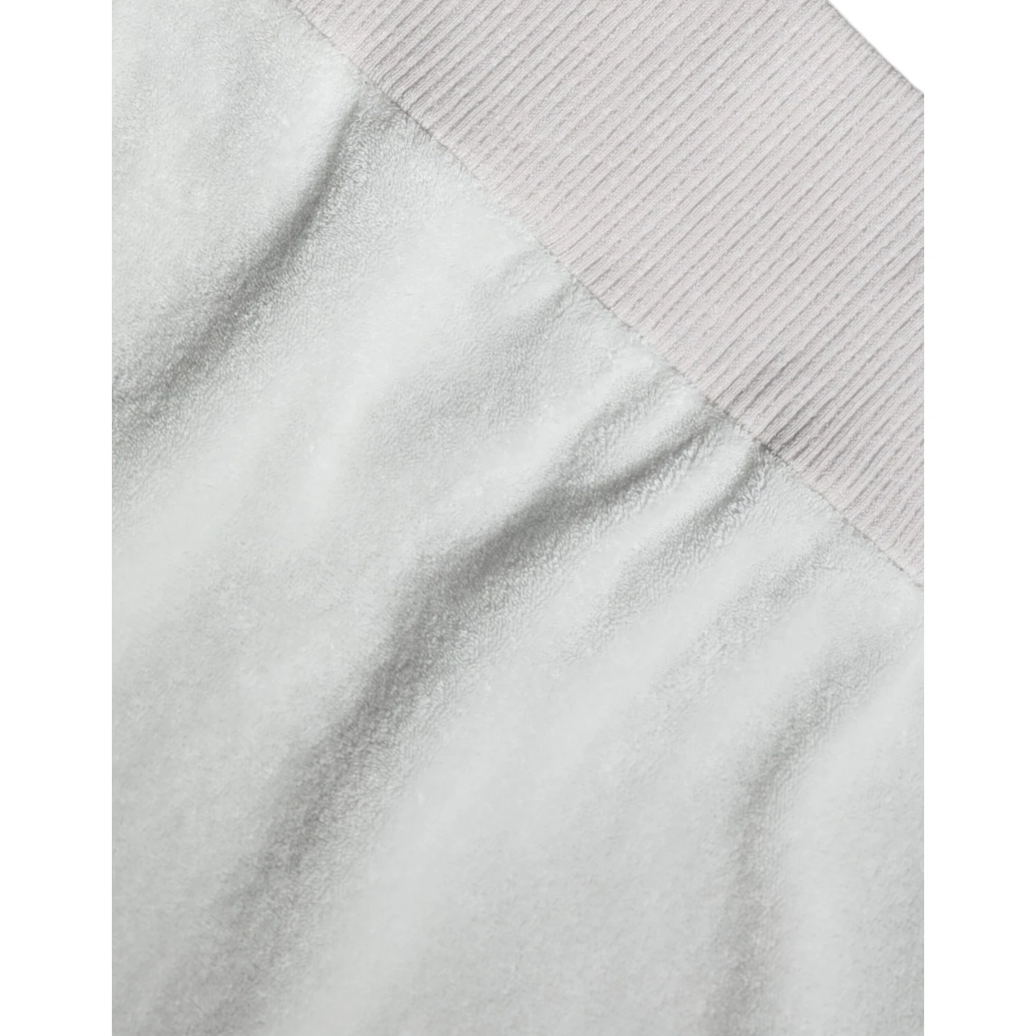 White Nylon Stretch Crew Neck Pullover Sweater