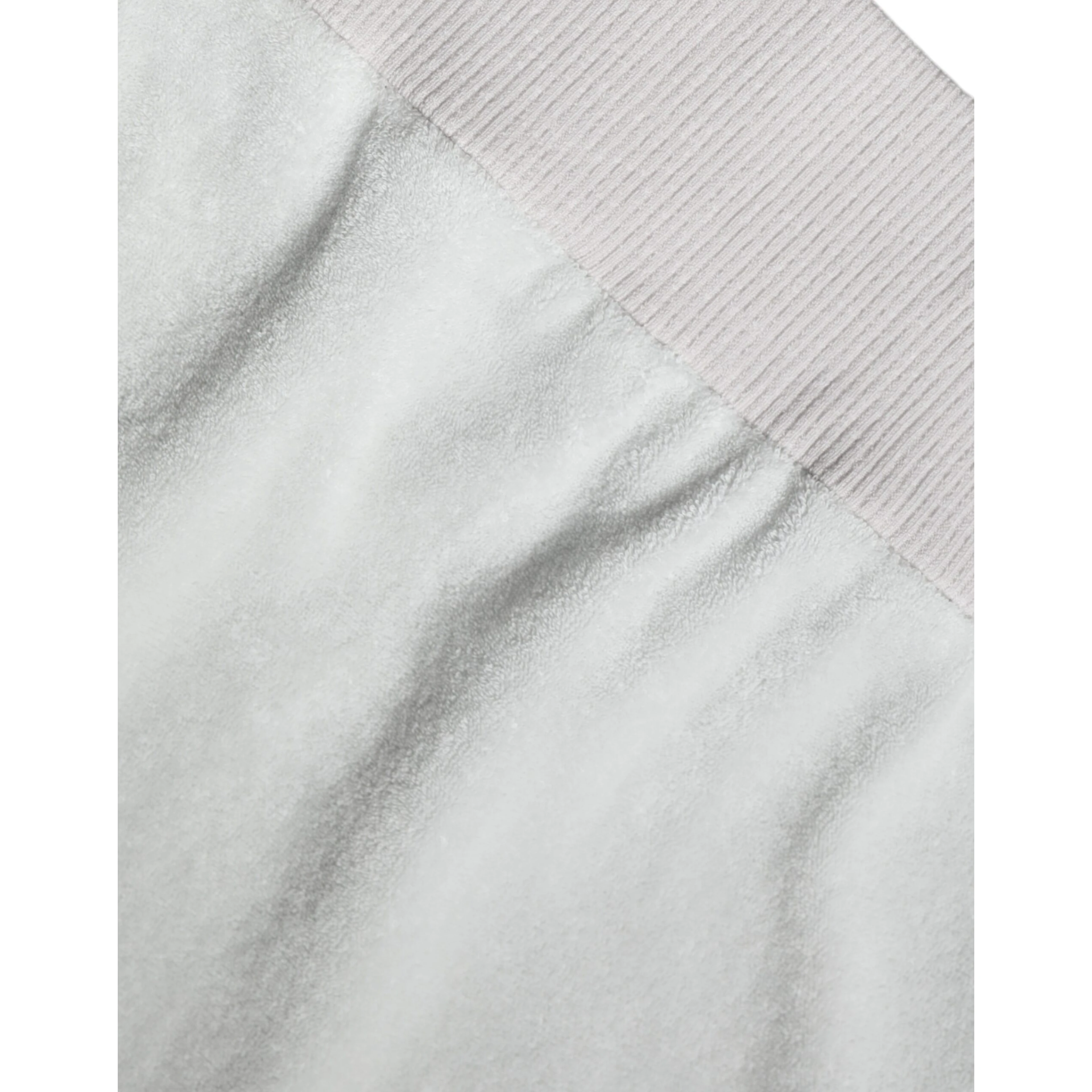 White Nylon Stretch Crew Neck Pullover Sweater