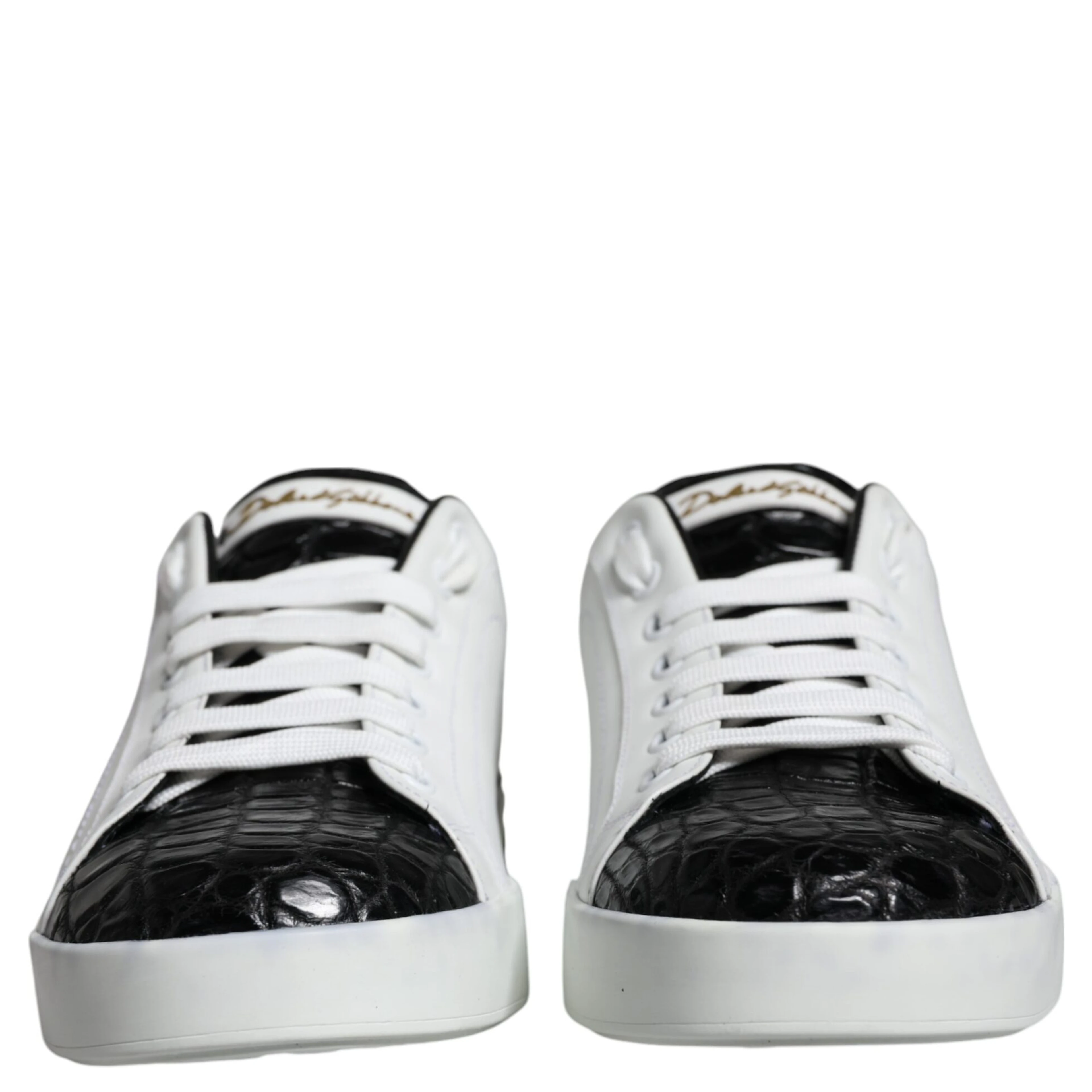 Black Leather Logo Portofino Sneaker Shoes