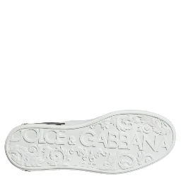 Black Leather Logo Portofino Sneaker Shoes