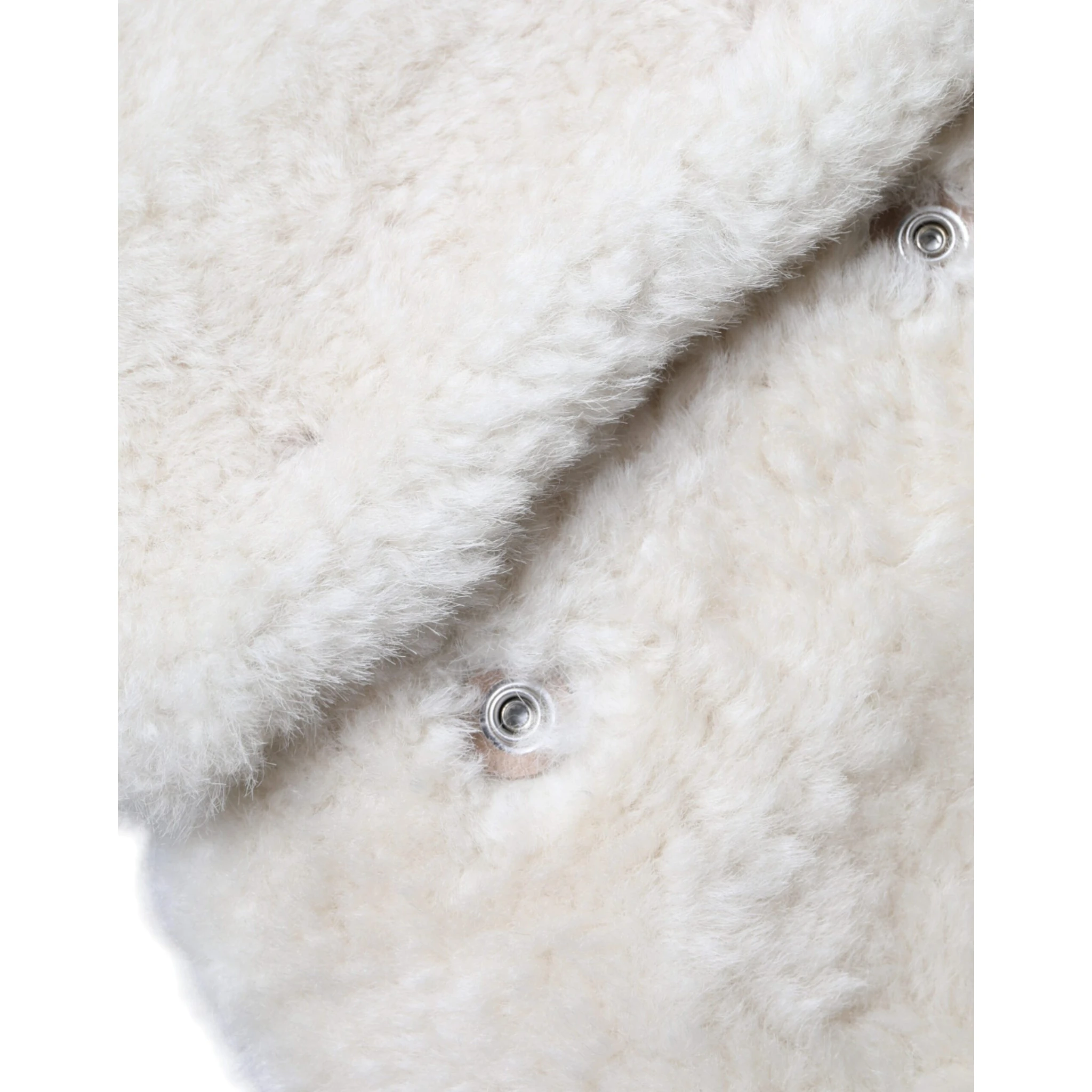 White WARRENFORD Shearling Leather Vest Coat Jacket