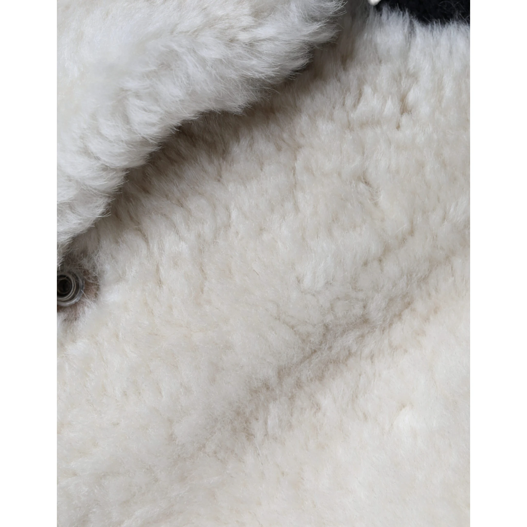 White WARRENFORD Shearling Leather Vest Coat Jacket