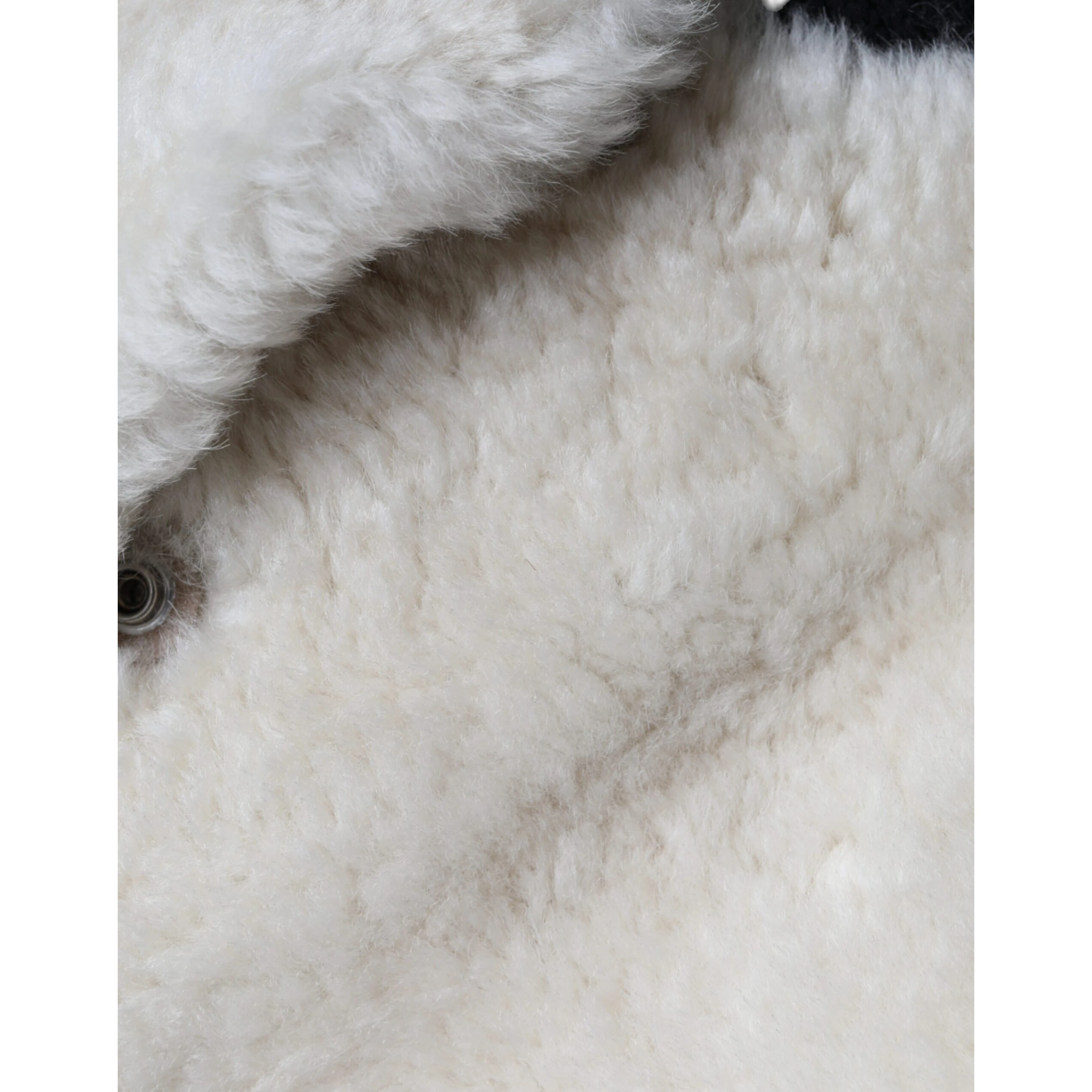 White WARRENFORD Shearling Leather Vest Coat Jacket