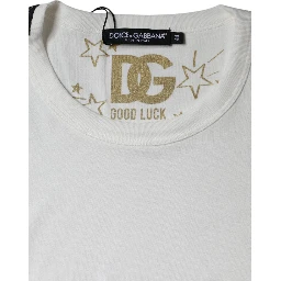 White Cotton Crew Neck Short Sleeve T-shirt