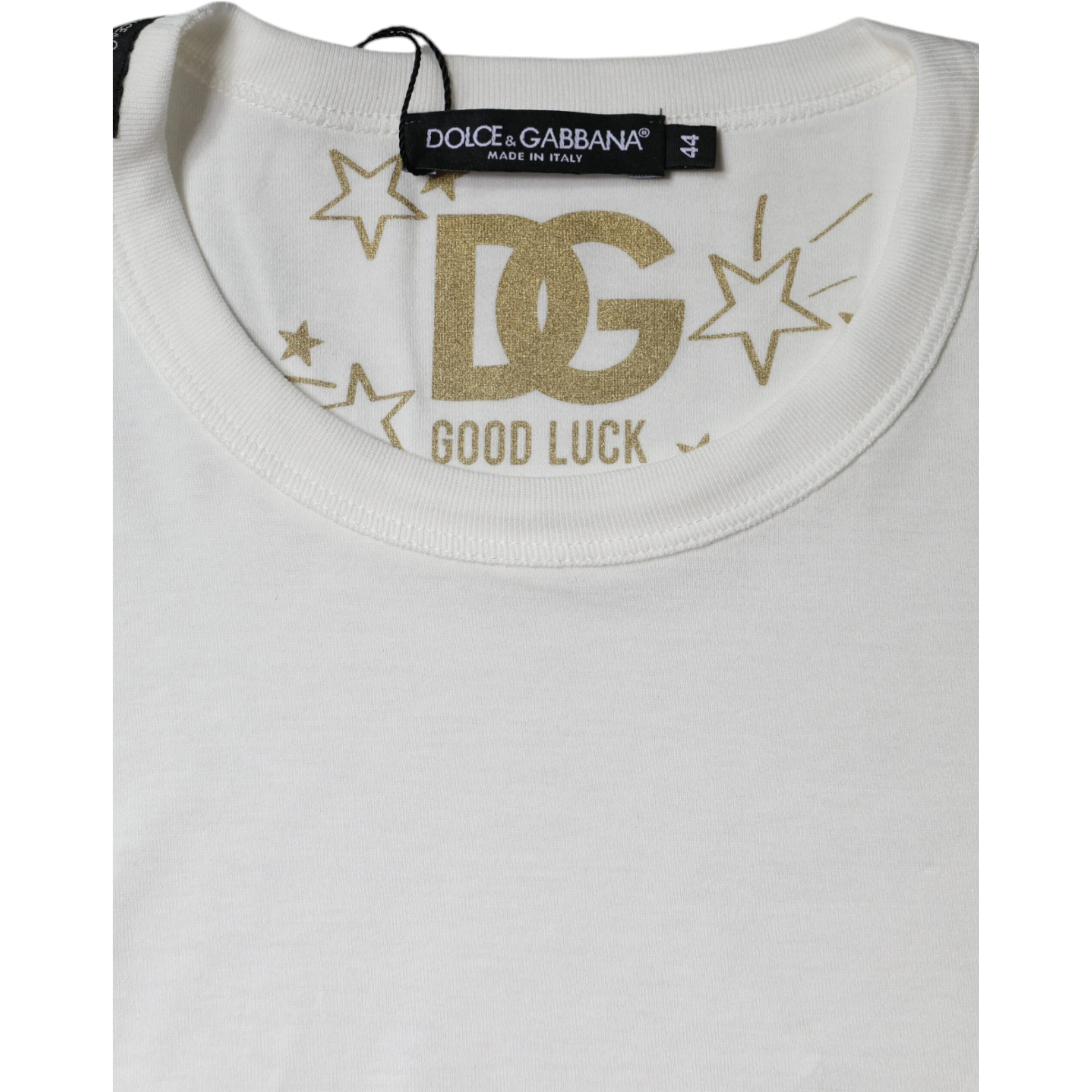 White Cotton Crew Neck Short Sleeve T-shirt