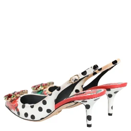Multicolor Crystal Heels Slingback Shoes