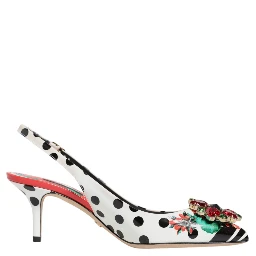 Multicolor Crystal Heels Slingback Shoes