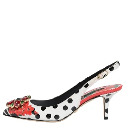 Multicolor Crystal Heels Slingback Shoes