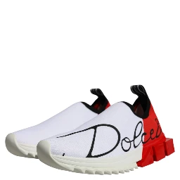White Red Low Top Sorrento Men Sneakers Shoes